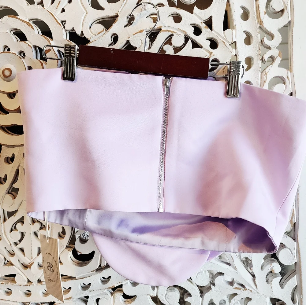 BELLA BARNETT LILAC FLOWER STRAPLES TOP NWT SIZE LARGE - Picture 13 of 13